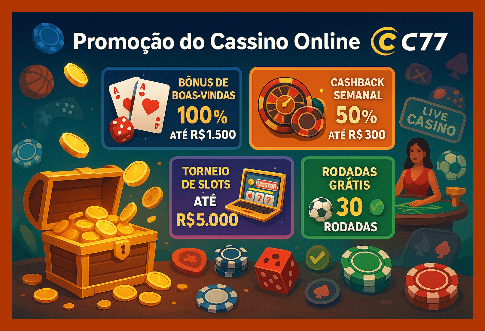 O bônus promocional C77 é uma ótima maneira de começar sua aventura