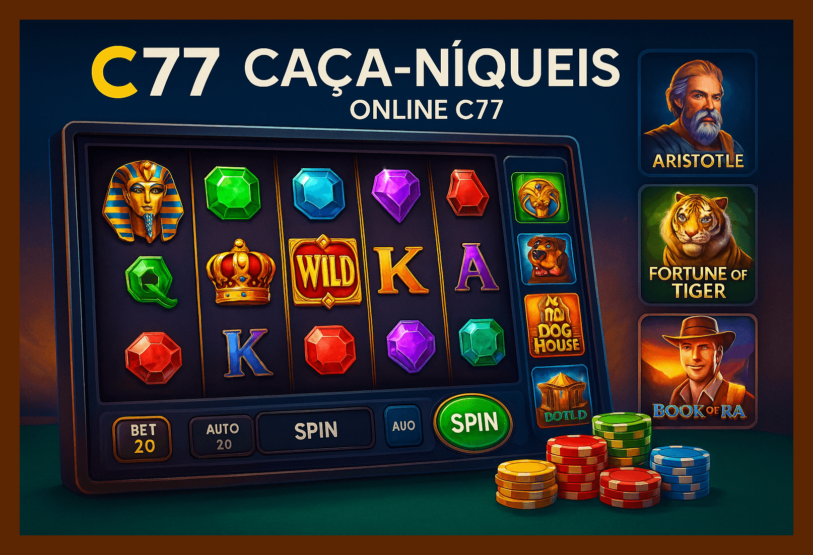 Explore o mundo das slot machines no C77 Casino